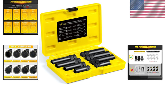 Heavy-Duty Chromoly Spline Lug Nut Socket Set for Effortless Removal