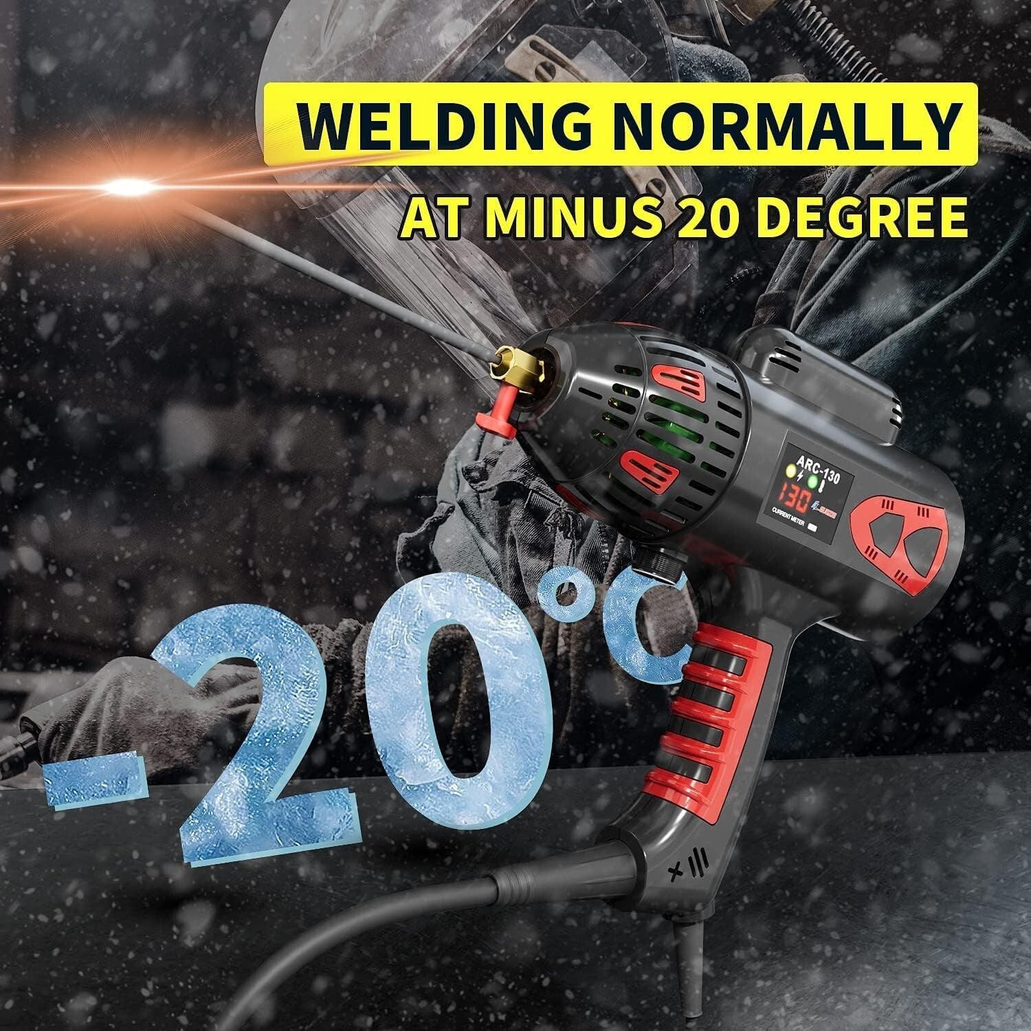 Digital Display 130A Portable Arc Welder - Complete Set for DIY & Industrial Use