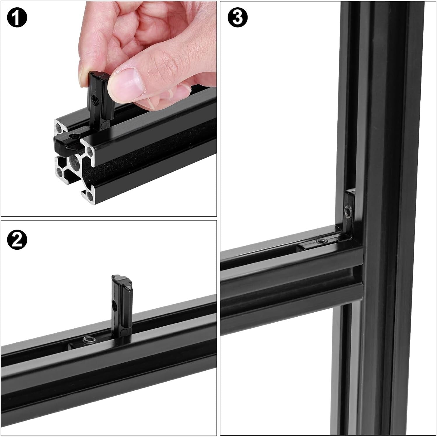 Versatile 4040 Aluminum Extrusion Connectors - 20pcs L-Shape Bracket with Screws