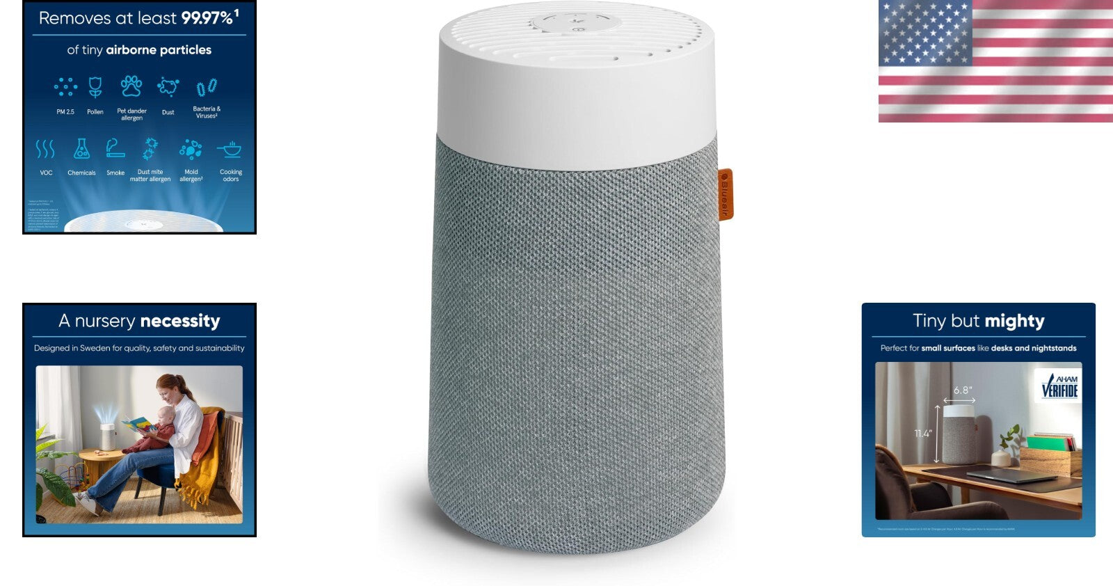 Whisper-Quiet Mini Air Purifier with HEPASilent Technology for Small Spaces