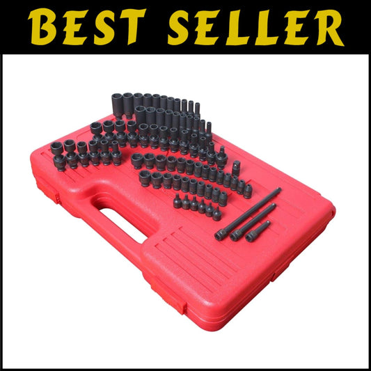 Comprehensive 74-Piece Impact Socket Set - Dual Markings & Organized Case