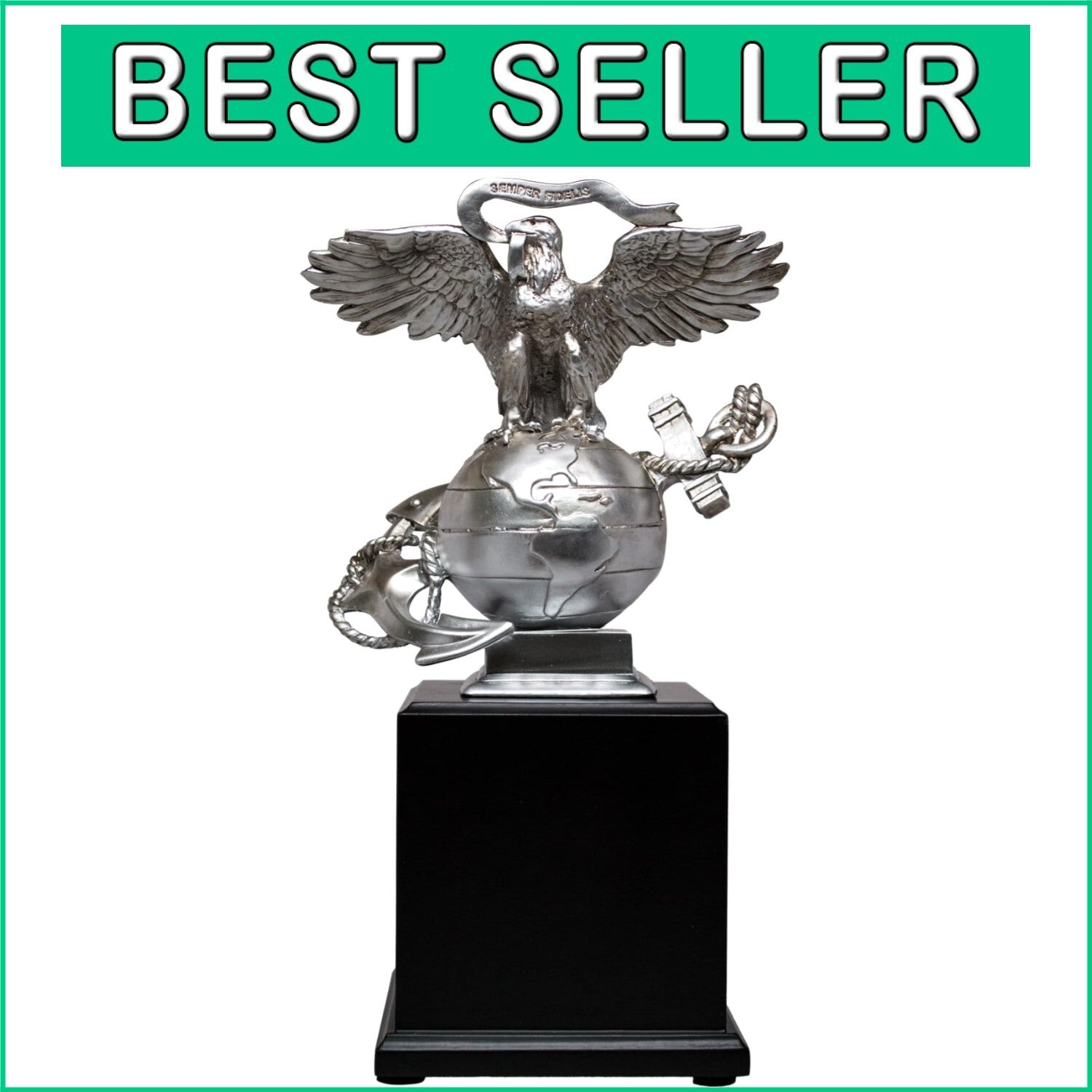 Waterproof USMC Eagle Globe & Anchor Statue - Perfect for Veterans & Collectors