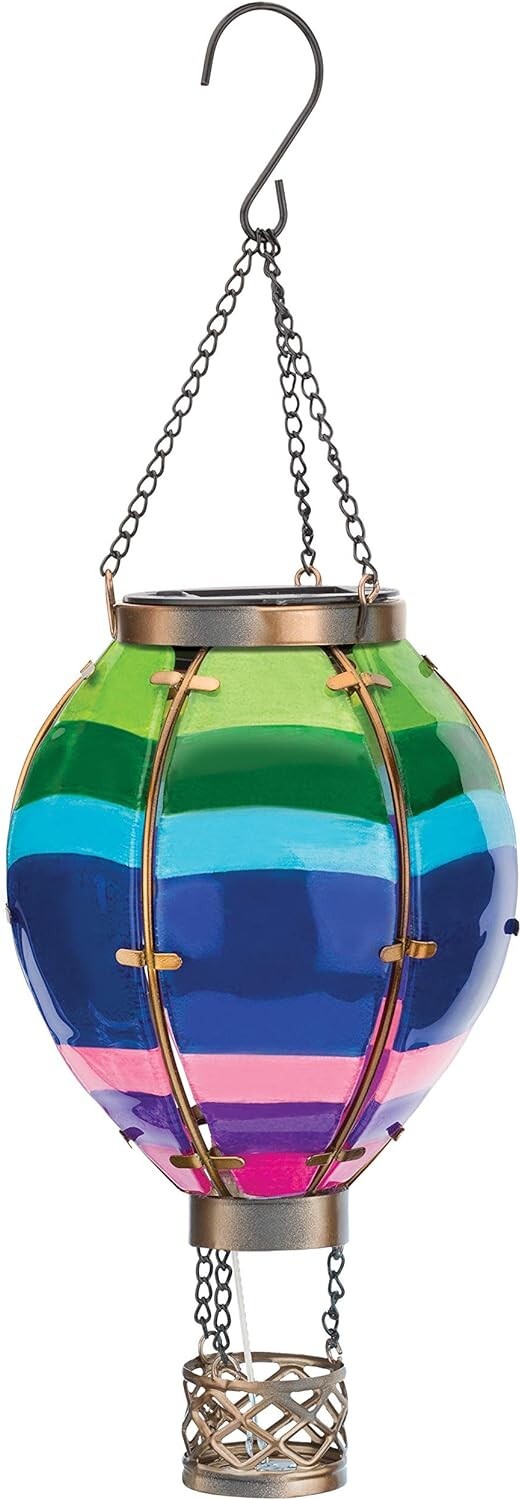 Decorative Solar-Powered Hot Air Balloon Lantern – Unique Gift for Garden Lovers