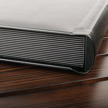 Load image into Gallery viewer, Black Leatherette Bound Photo Album for Family Milestones - 30 Photos, 15 Pages