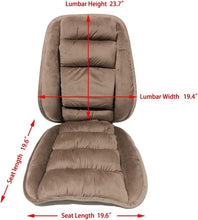 Load image into Gallery viewer, Polyester Cotton Lumbar Support &amp; Seat Cushion for Back Pain Relief - Large Size