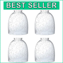 Load image into Gallery viewer, Elegant 4-Pack Seeded Glass Lamp Shades, 2-1/8" Fitter for Contemporary Style