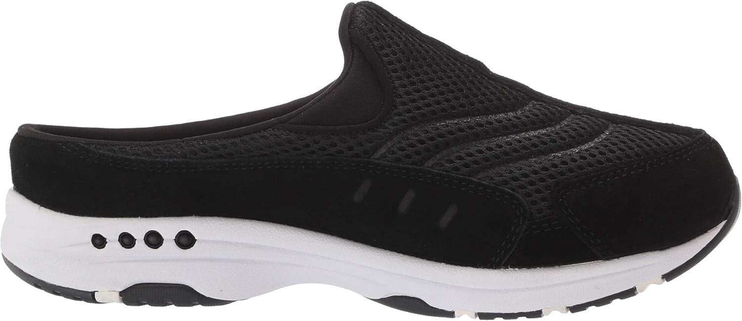 Orthotic-Friendly Women's Black Suede Slip-On Mules for All-Day Comfort