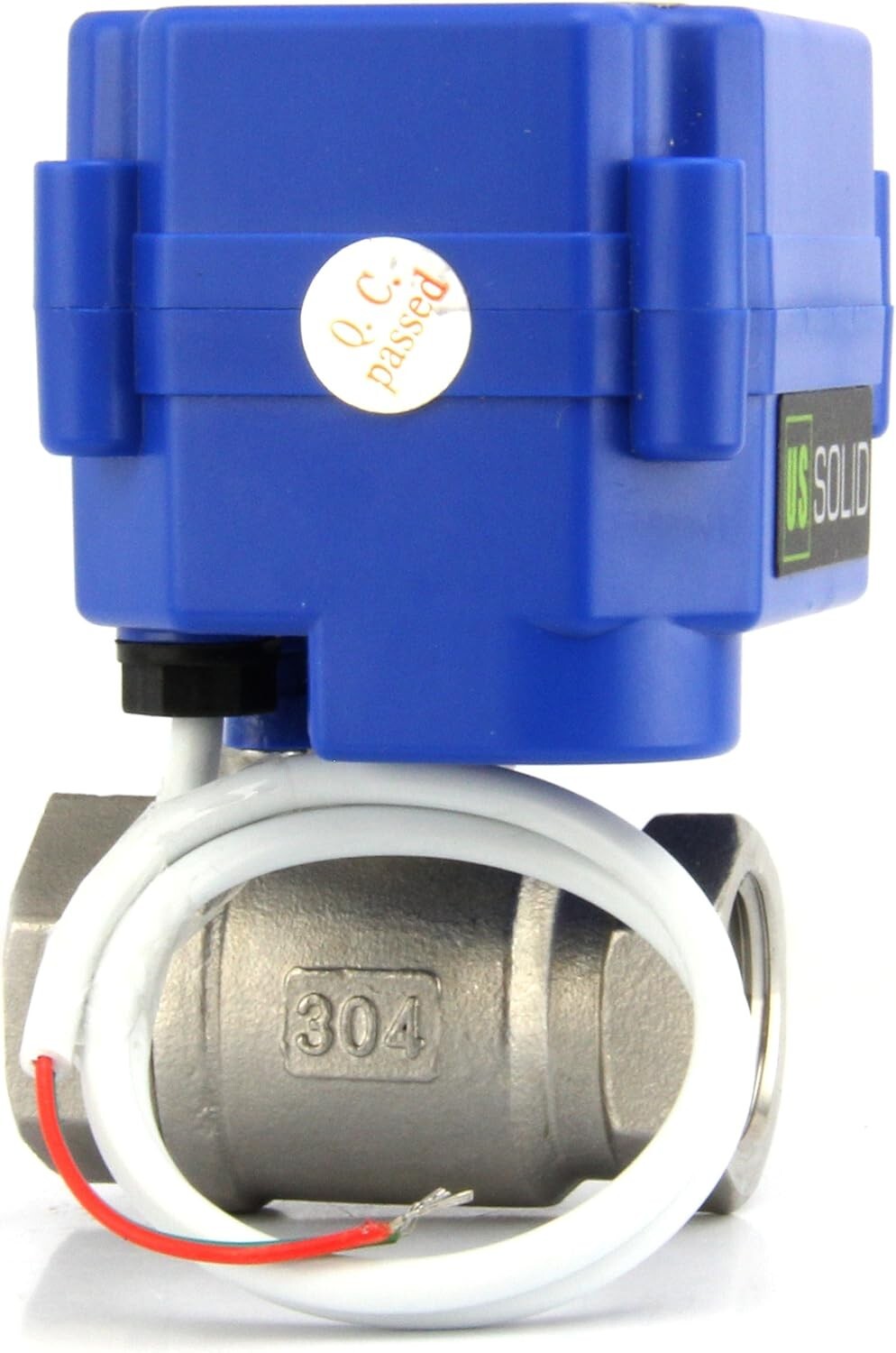 9-24V Motorized Ball Valve, Stainless Steel, Full Port - Safe for Drinking Water
