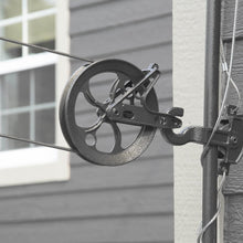 Load image into Gallery viewer, 150 Feet Heavy-Duty PVC Coated Clothesline Kit - Complete with Pulleys and Hooks