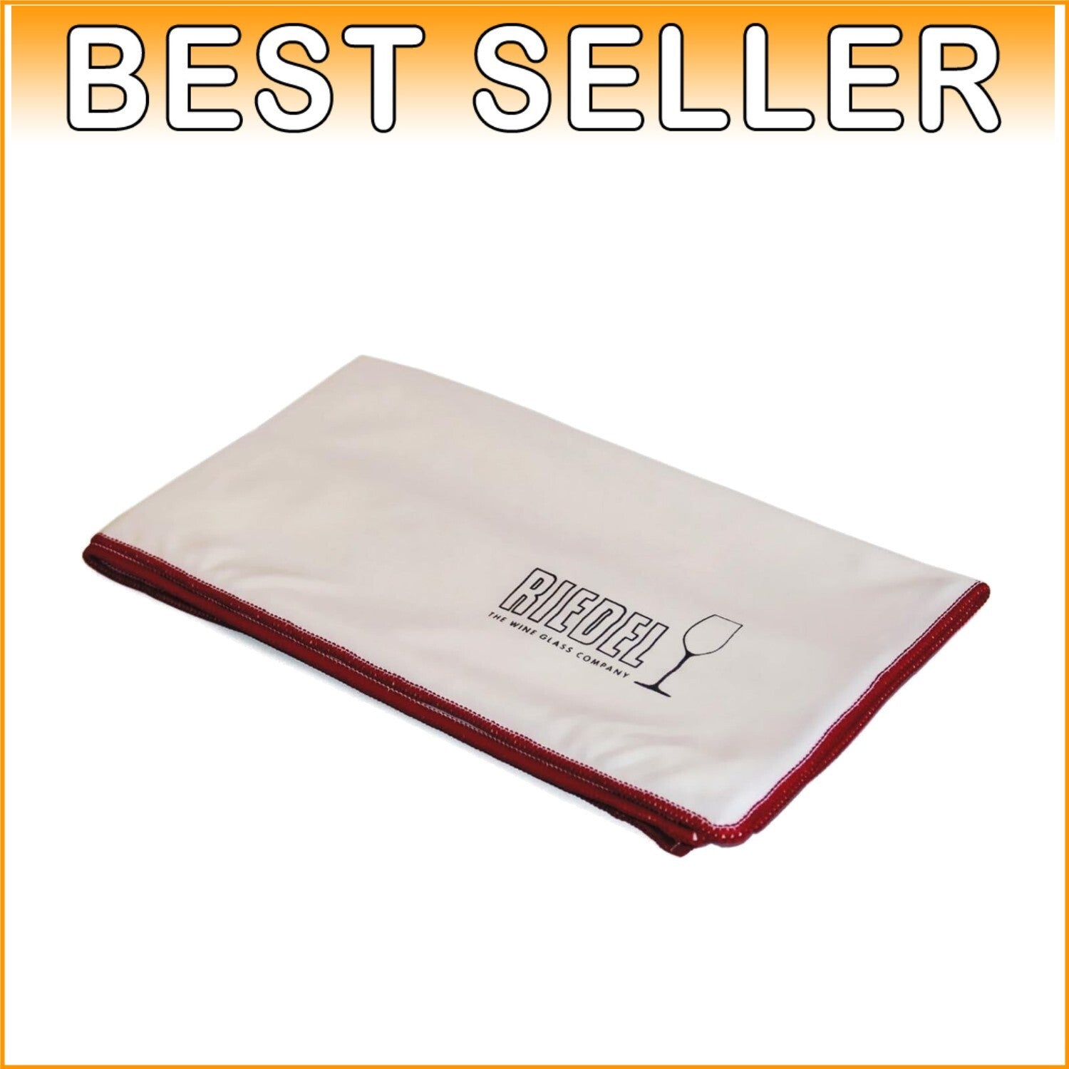 Elegant Lint-Free White Microfiber Cleaning Cloths - 3 Pack with Burgundy Edges