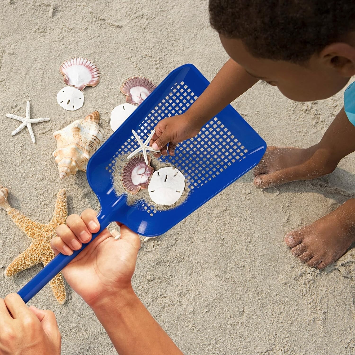 Lightweight Beach Sifter & Shovel – Ideal for Treasure Hunting & Easy Cleanup