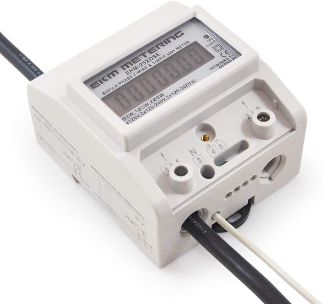 Compact 100A Single Phase Energy Meter - 120/240V with Remote Pulse Output