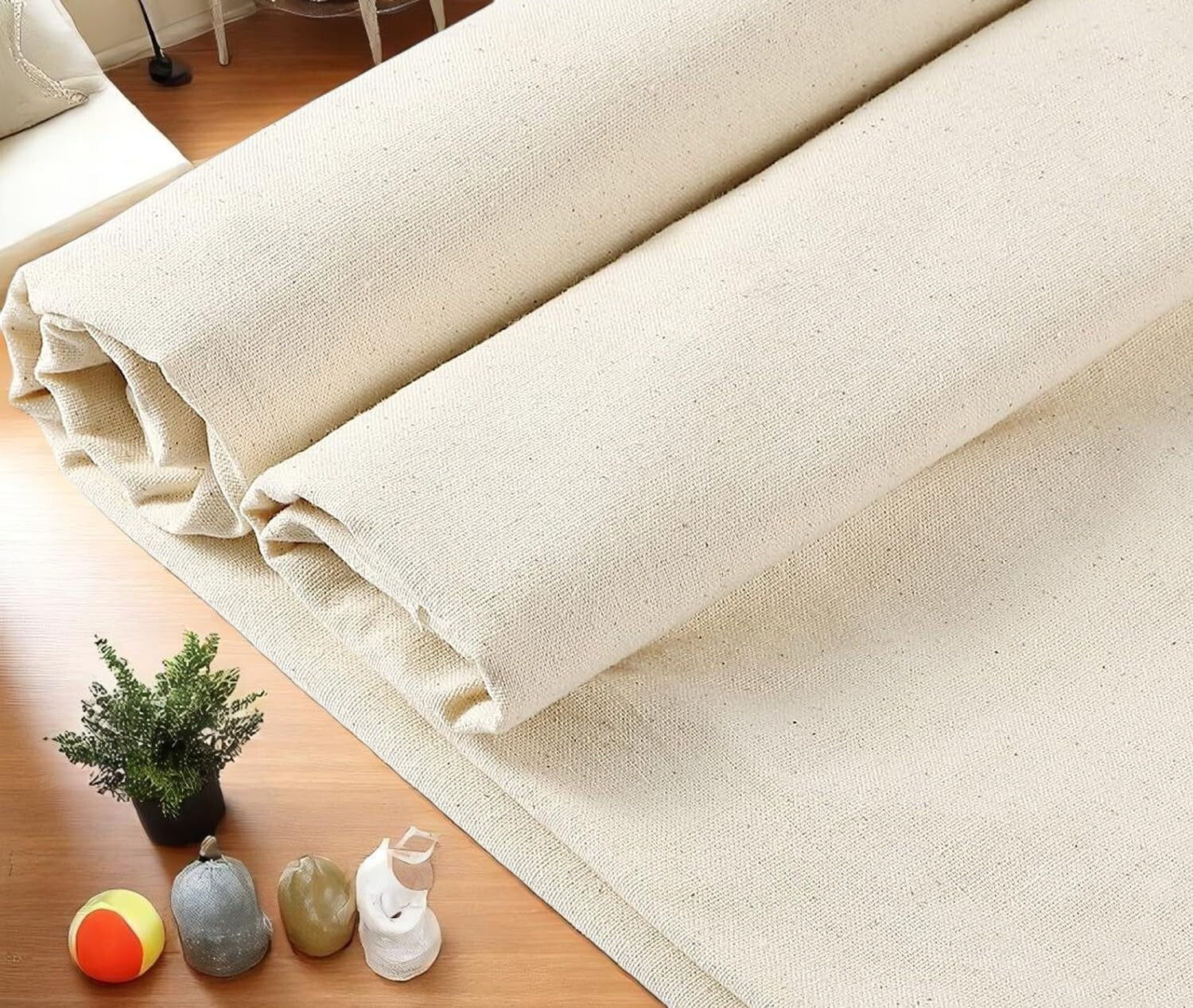 Versatile 25 Yards Natural Cotton Muslin Fabric - Ideal for Quilting & Draping