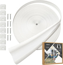 Load image into Gallery viewer, Universal Fit White RV Trim Molding - 100ft Weather-Resistant Insert with Caps