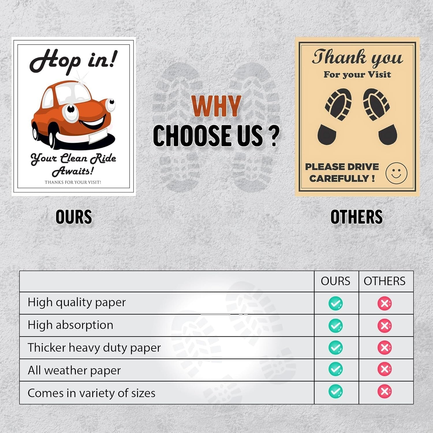 200 Eco-Friendly Disposable Paper Floor Mats for Cars - Ultimate Protection