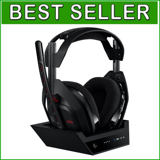 Astro A50 Gaming Headset + Base Station - Bluetooth Mixing, Unmatched 24HR Play