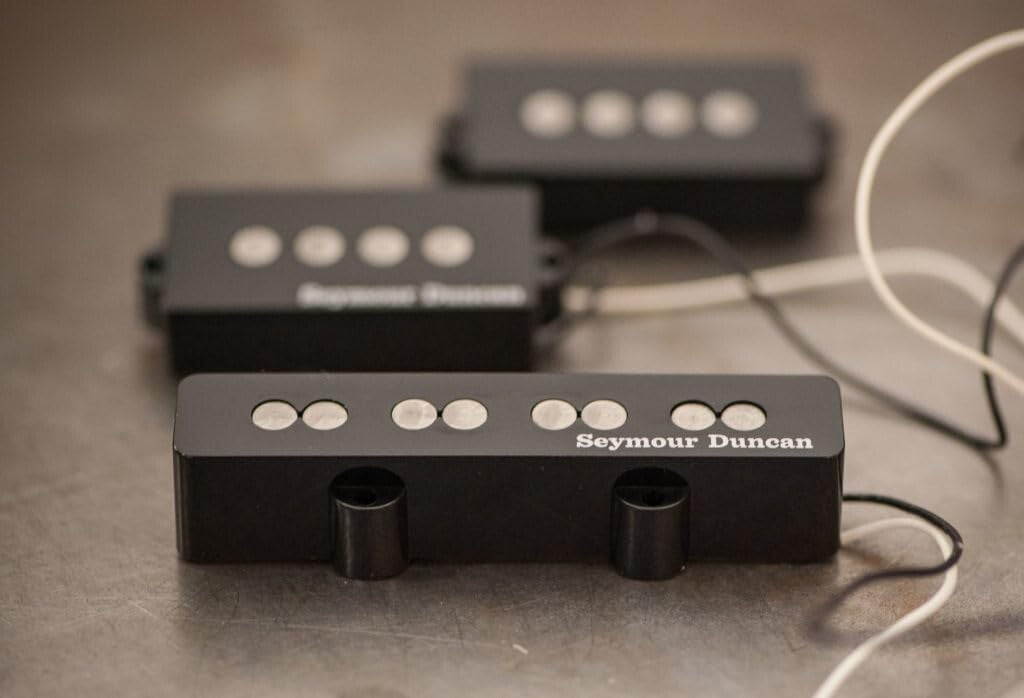 Quarter Pound High Output Bass Pickups for Rich and Punchy Sound in Black