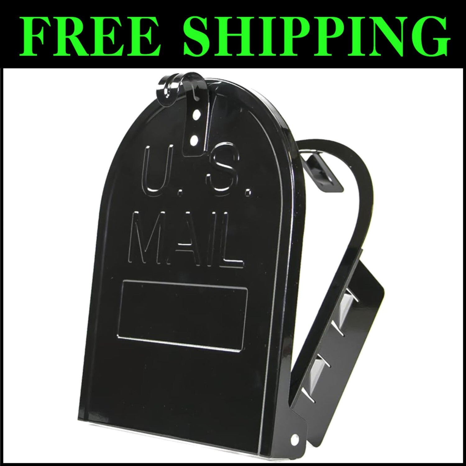 Durable Black Metal Mailbox Door for USPS / Snap-in Replacement - 11" x 14"