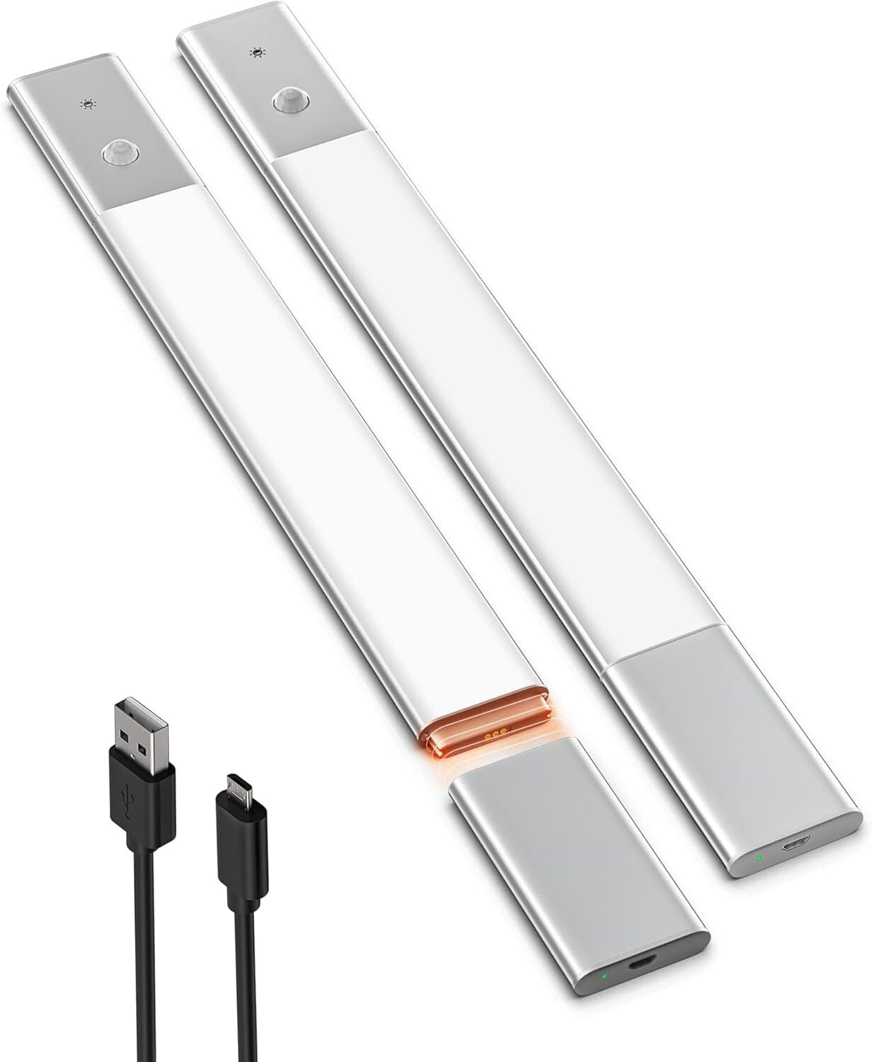 48 LED Wireless Motion Sensor Under Cabinet Light - Rechargeable & Touch Control