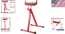 Load image into Gallery viewer, Portable Height Adjustable Roller Stand: 250 LB Load Capacity for Woodworking