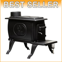 Load image into Gallery viewer, Stylish Freestanding Wood Stove - 54,000 BTU Heat Output for Cabins &amp; Homes