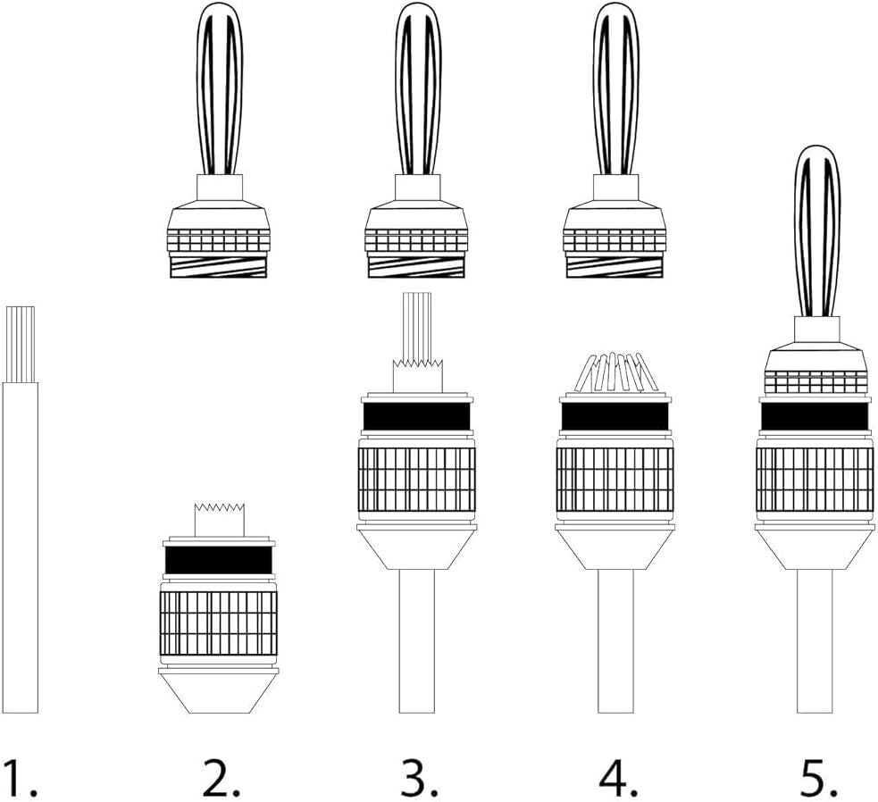 14 Pairs Gold Plated Banana Plugs - Quick Connect for Superior Sound Quality