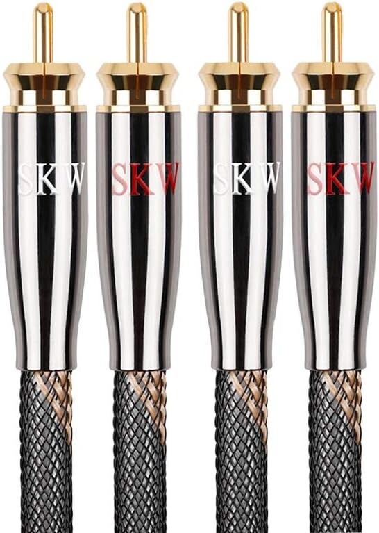 16.4ft/5M RCA Interconnect Cable with 24K Gold-Plated Connectors for Audiophiles