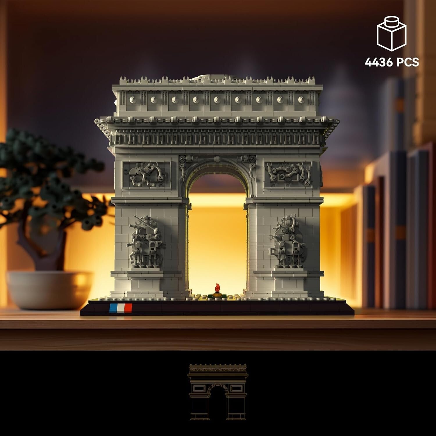 Arc de Triomphe Architectural Model Kit 4436PCS - Travel and Art Enthusiast Gift