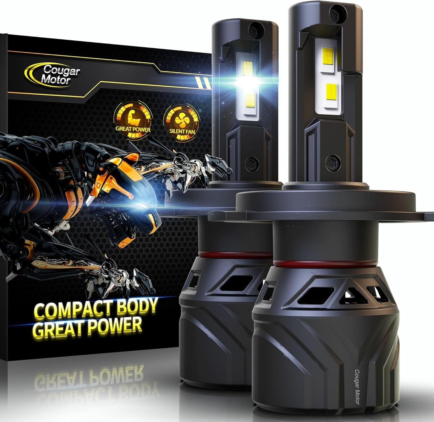 Durable 9003/H4 Off-Road Fog Light Bulbs - 50,000 Hour Lifespan - Pack of 2