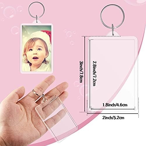 Durable Clear Acrylic Keychain Blanks - Perfect for Crafting and Memorabilia