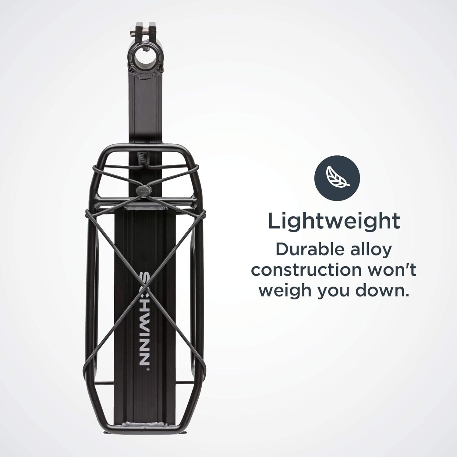 Lightweight Aluminum Rear Bike Rack, Holds Up to 26 lbs for Easy Cargo Transport