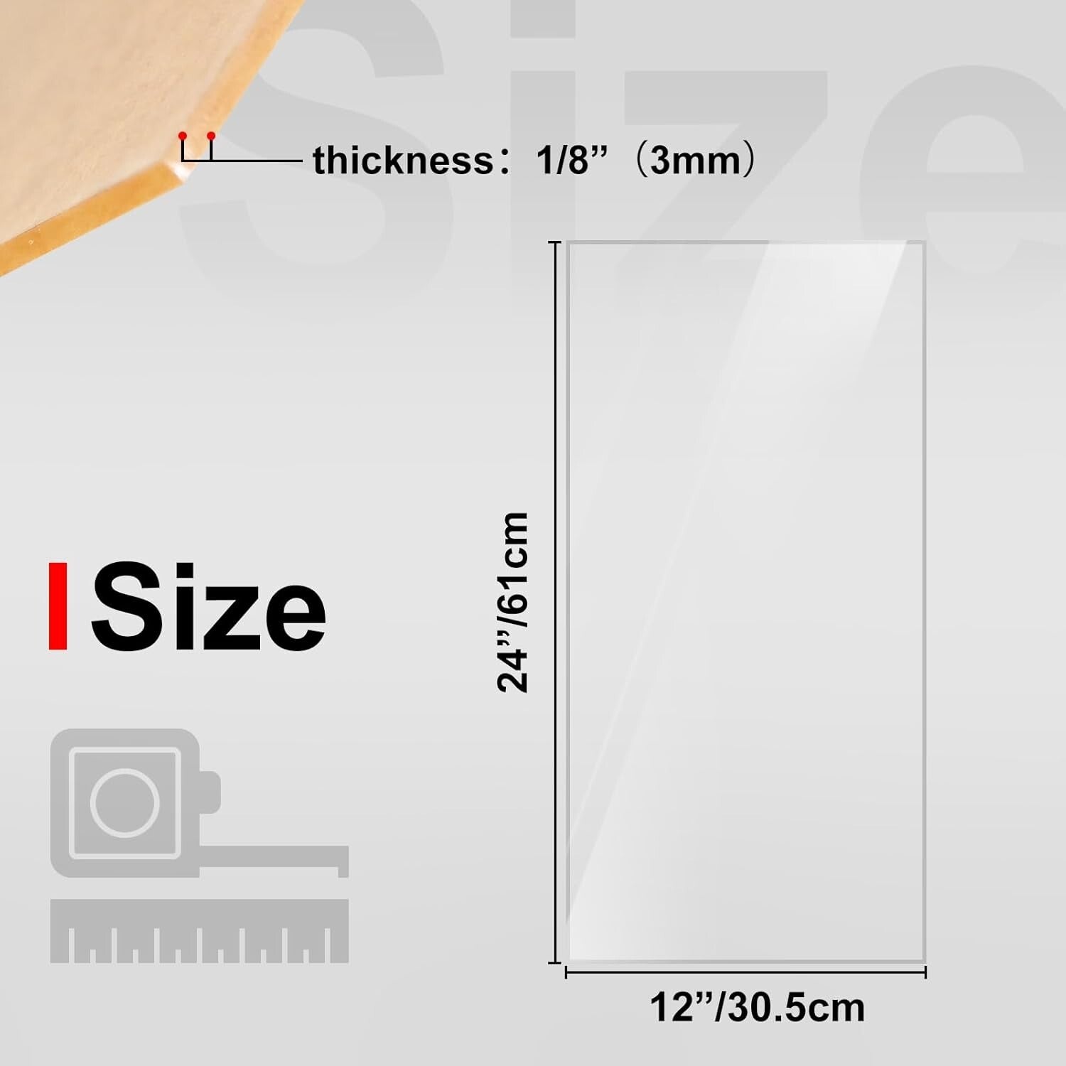 Flexible 4 Pack of 12x24 Clear Acrylic Panels - Ideal for Engraving, Crafting