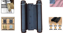 Load image into Gallery viewer, Self-Closing 5-Inch Adjustable Spring Hinge, Oil Rubbed Bronze, Heavy-Duty Steel