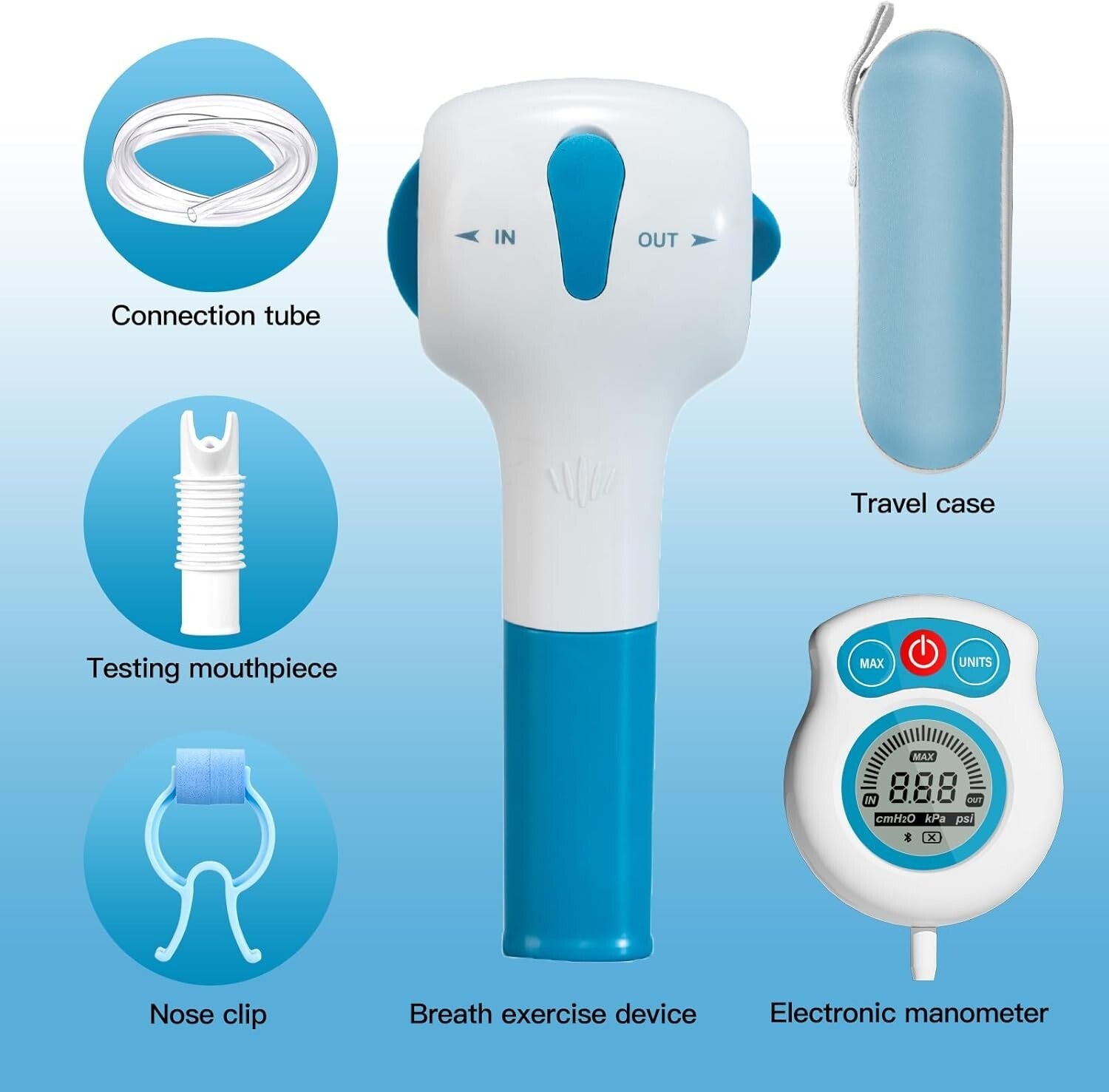Recharge Your Lungs: Advanced Breathing Trainer with App & Resistance Settings