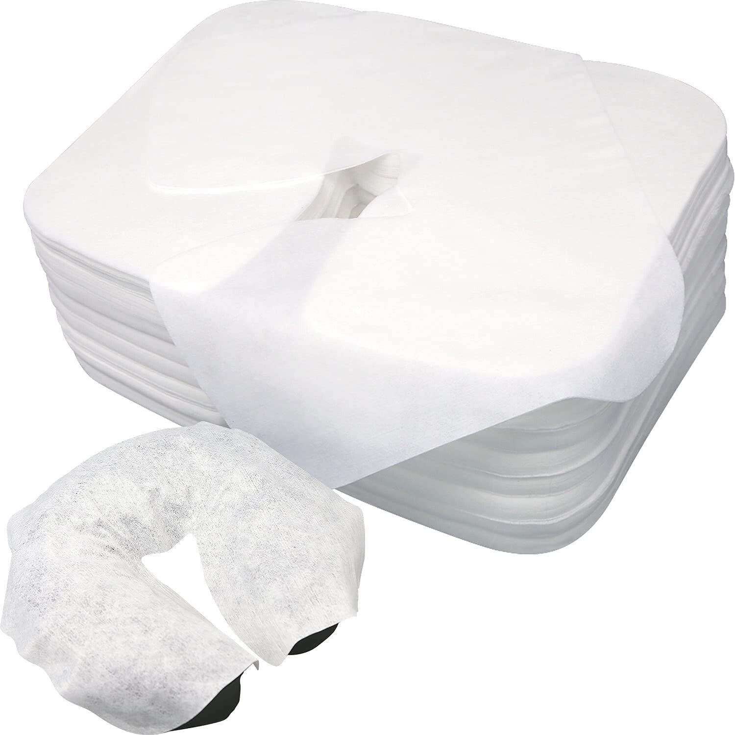 500 Count Premium Disposable Face Cradle Covers - Medical-Grade Cotton for Spa