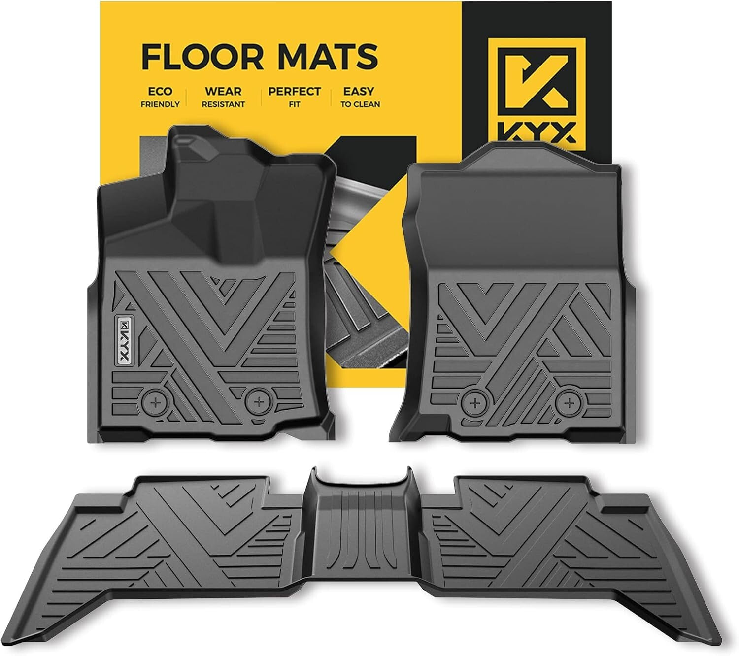 Non-Slip All Weather Floor Liners for 2018-2023 Tacoma Double Cab - Easy Clean