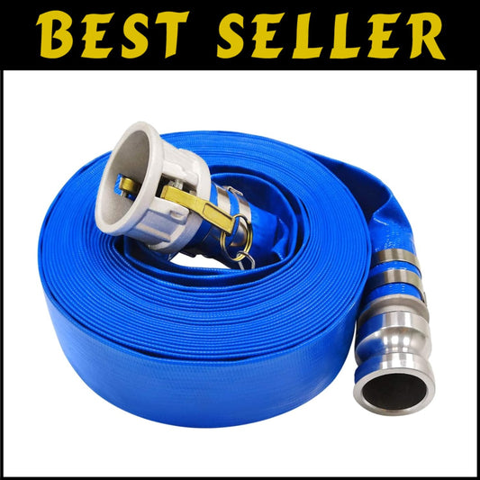 Essential 2" x 100' PVC Swimming Pool Drain Hose with Easy Storage Features