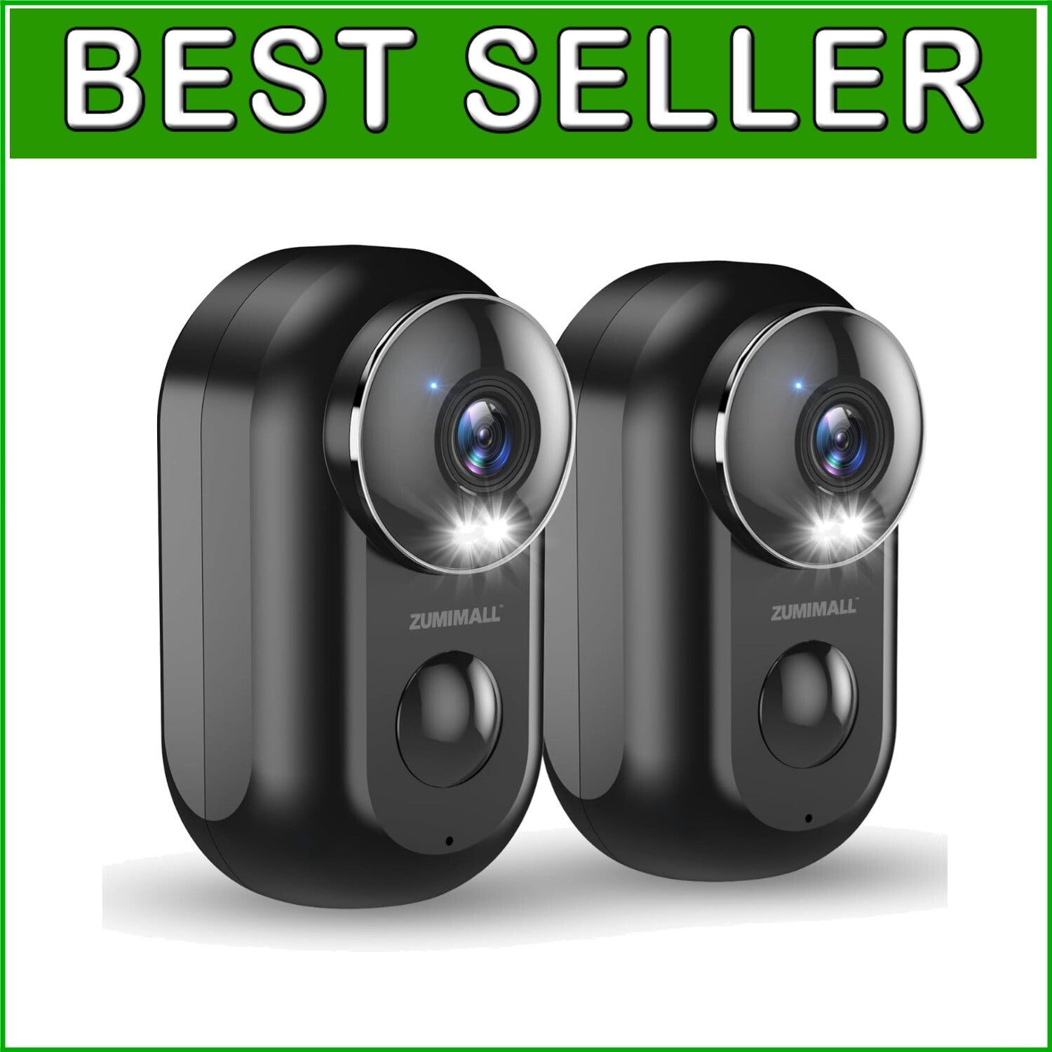 2-Pack Wireless Outdoor Security Cameras with 2K Night Vision & Magnetic Mount