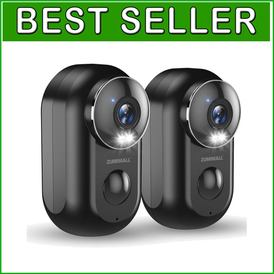 2-Pack Wireless Outdoor Security Cameras with 2K Night Vision & Magnetic Mount