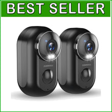Load image into Gallery viewer, 2-Pack Wireless Outdoor Security Cameras with 2K Night Vision &amp; Magnetic Mount