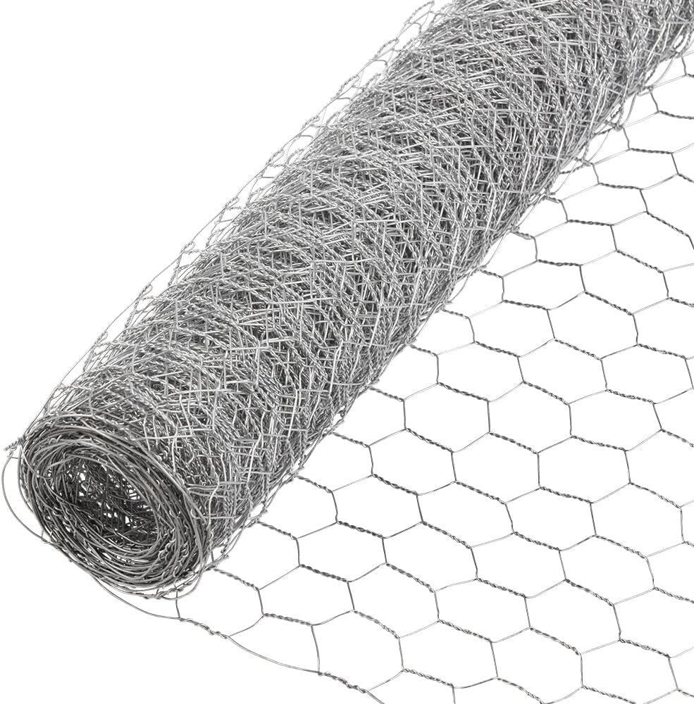 Durable Galvanized Chicken Wire 24" x 150" - Versatile Garden & Poultry Fencing