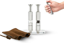 Load image into Gallery viewer, Portable Pump &amp; Grind Salt and Pepper Mill Set - Perfect for Picnics &amp; Travel