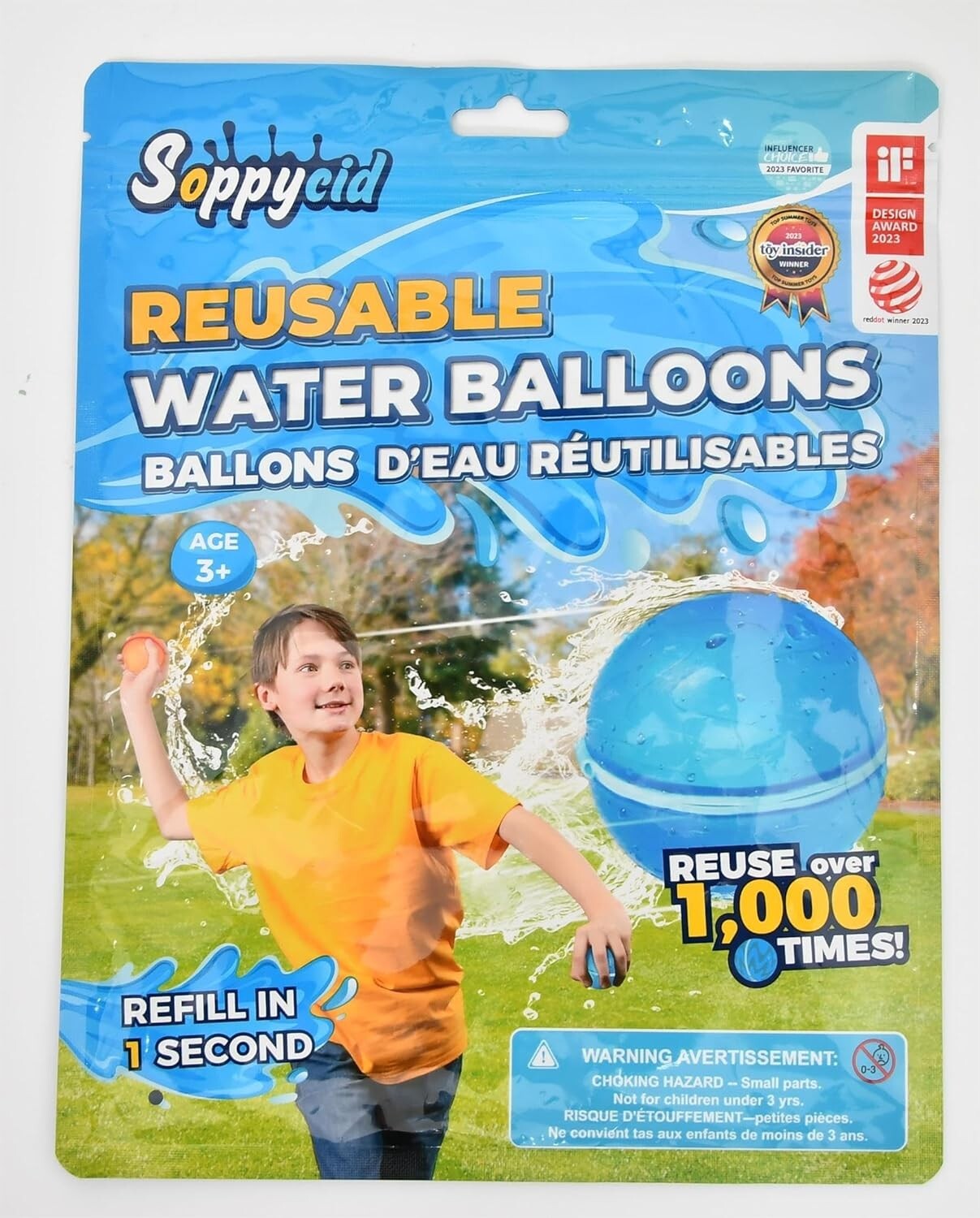 18-Pack Reusable Water Balloons with Easy Fill Technology - Summer Fun for Kids