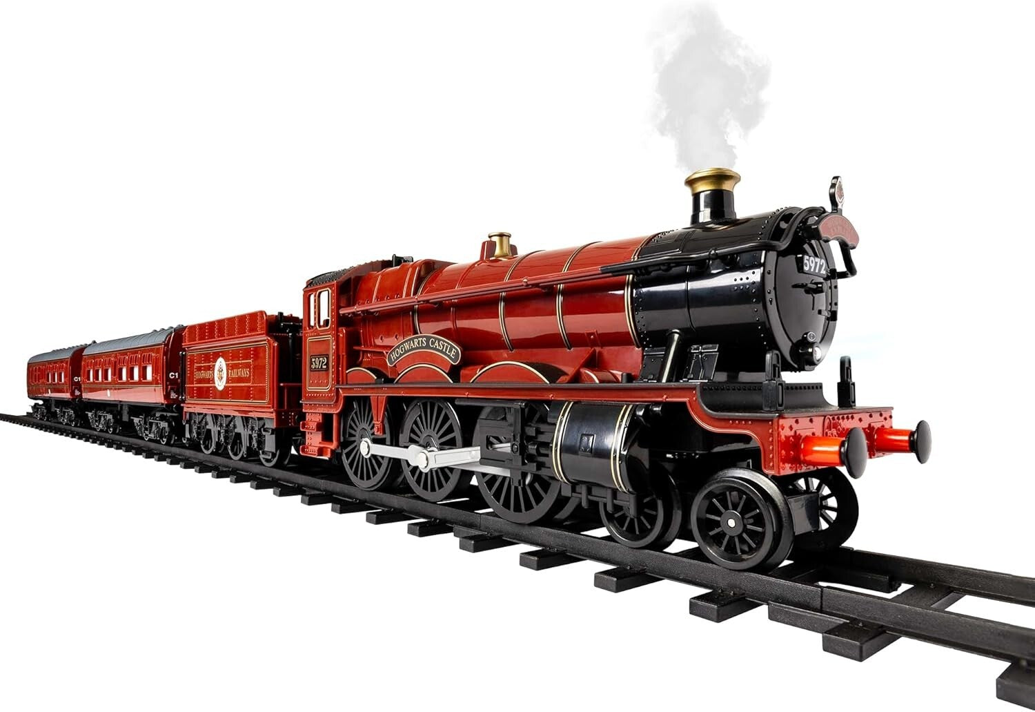 Battery-Powered Hogwarts Express Train Set with Customizable Track & Vapor Smoke