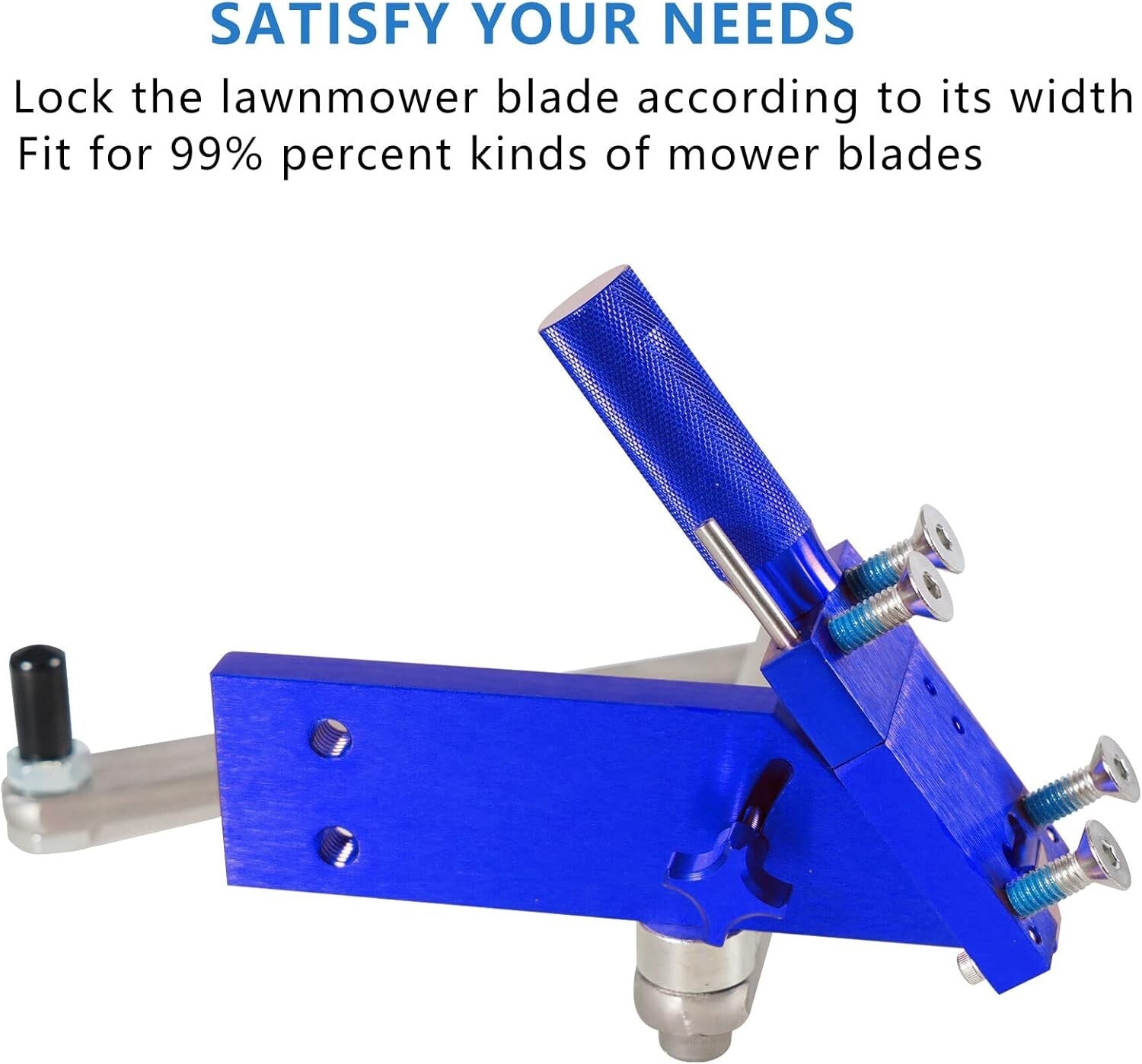 Stainless Steel Lawn Mower Sharpener with Adjustable Angle and Easy Install