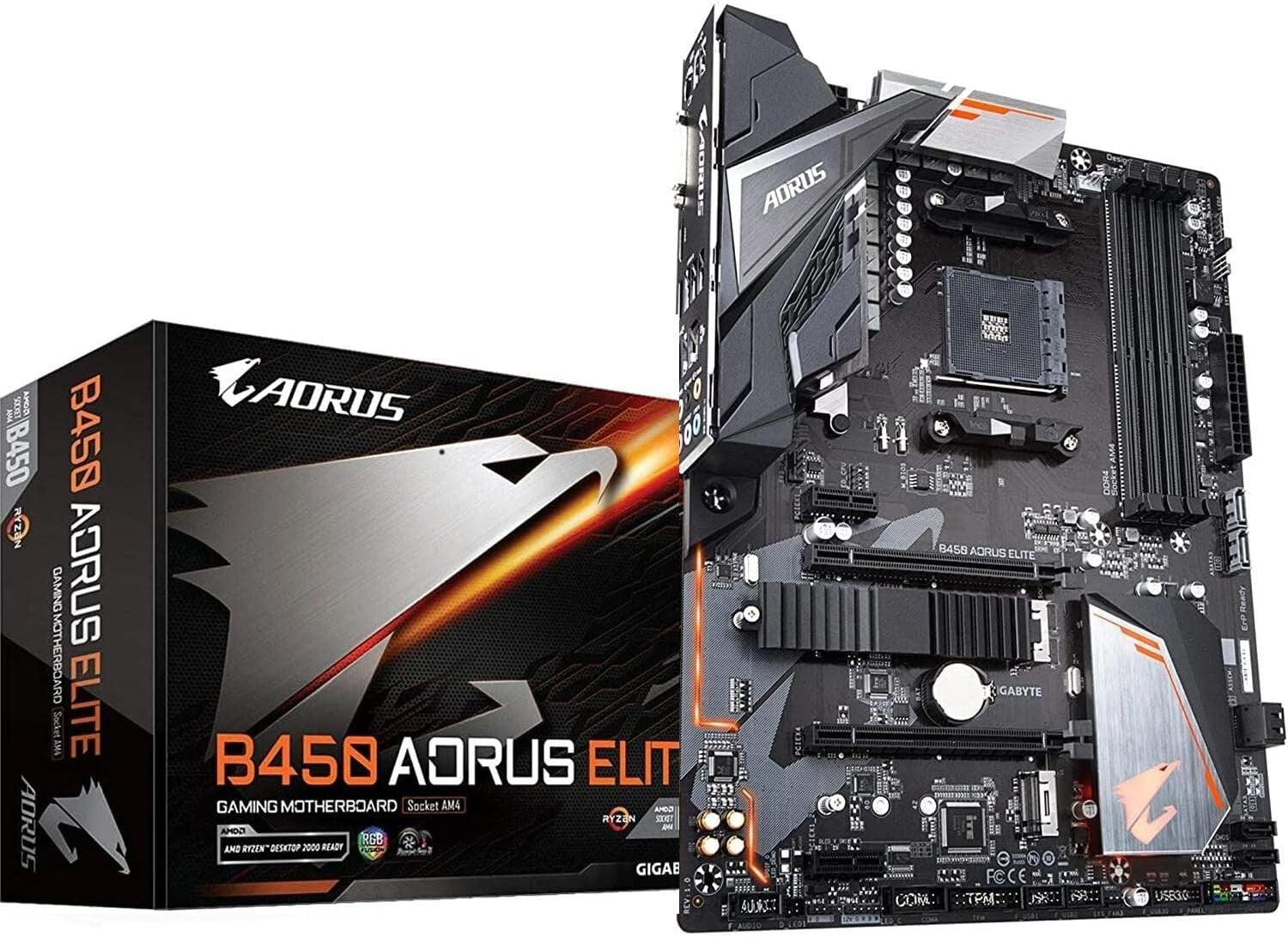 AORUS ELITE Gaming Motherboard: AMD Ryzen Support with Enhanced Audio & Cooling