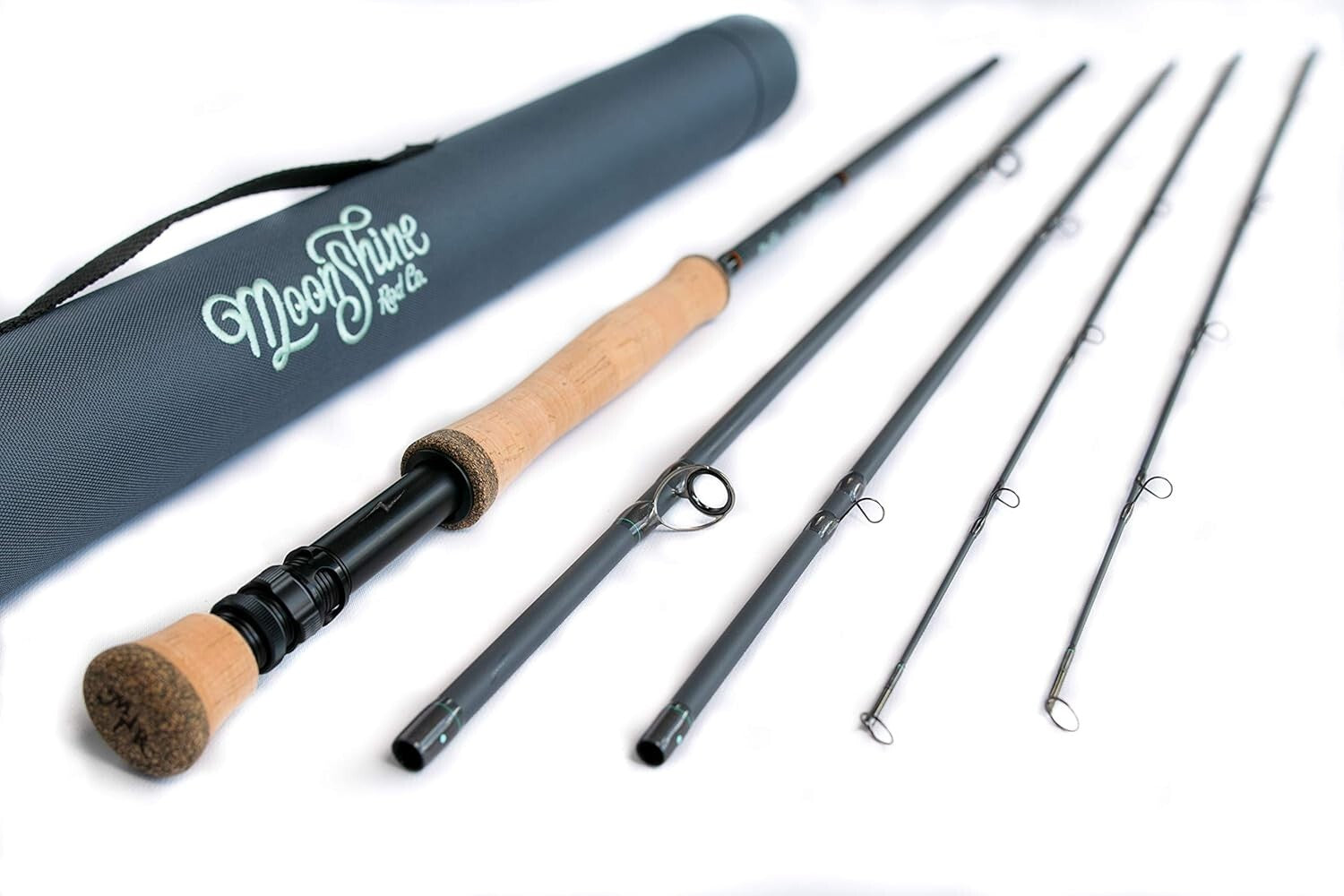 Fast Action Fly Fishing Rod, 9ft, with Extra Tip & Cordura Tube by Moonshine