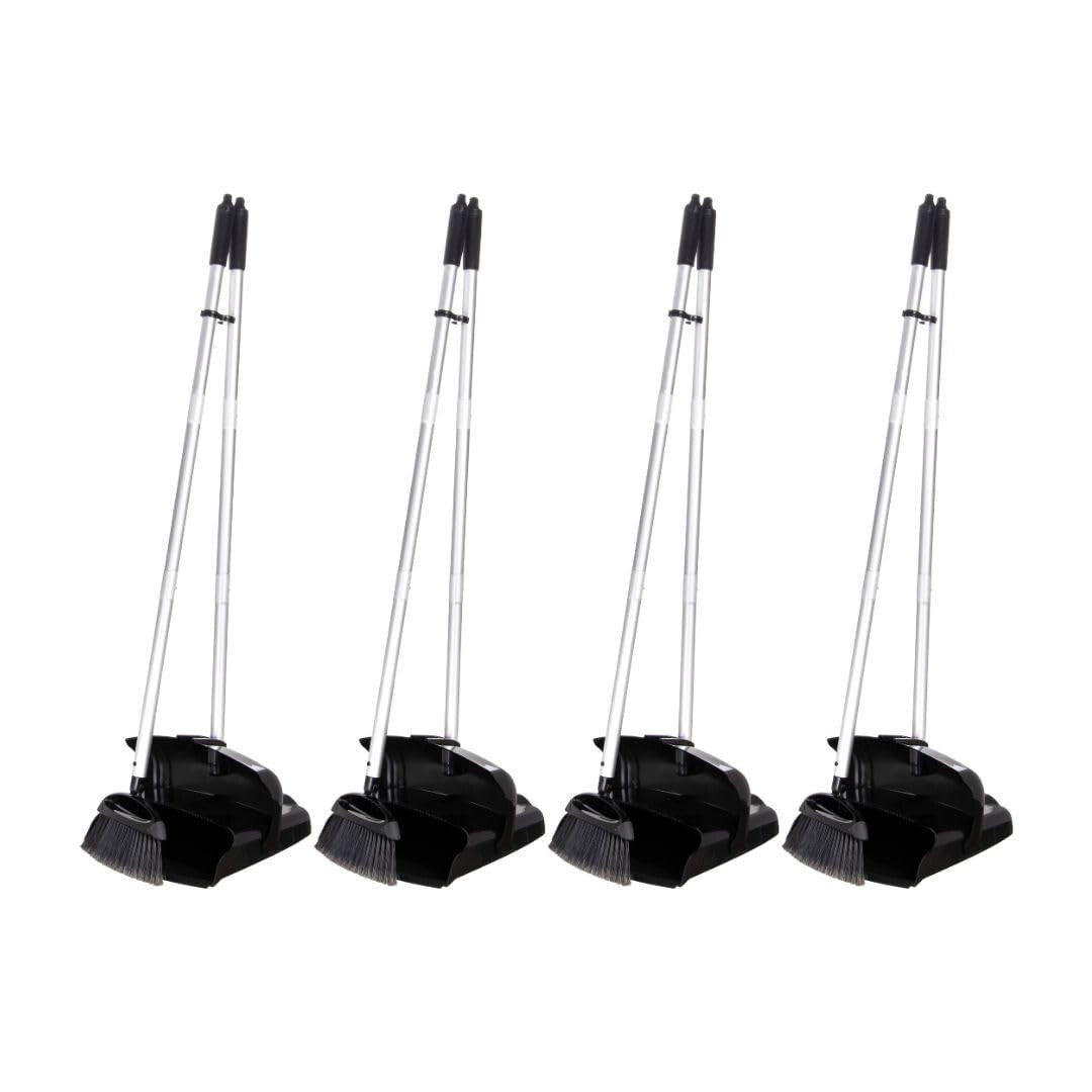 Adjustable Broom & Dust Pan Set - Collapsible Space-Saving Cleaning Solution