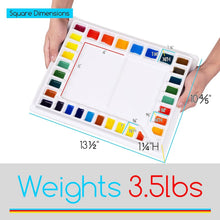 Load image into Gallery viewer, 33-Well Ceramic Watercolor Palette with Lid: Professional Durable Mixing Tray