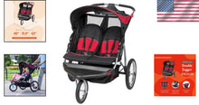 Load image into Gallery viewer, Jogging Stroller for Two - Expedition Double Jogger with Parent Tray, 42" Height